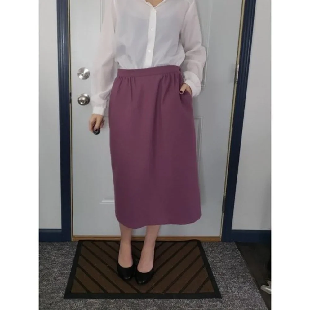 Vintage Mauve Pencil Skirt‎